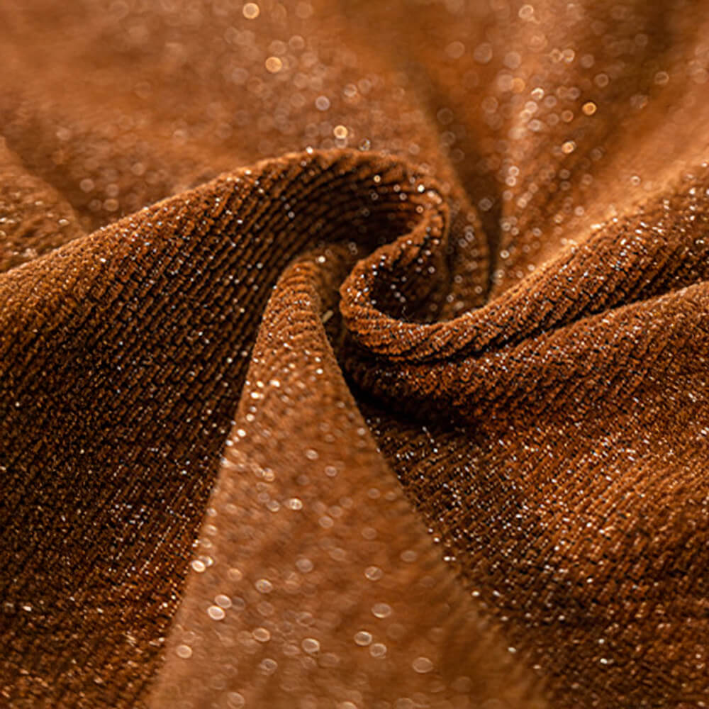 Chenille Starry Glitter Design with Fringe Trim Throw Sofa Cover