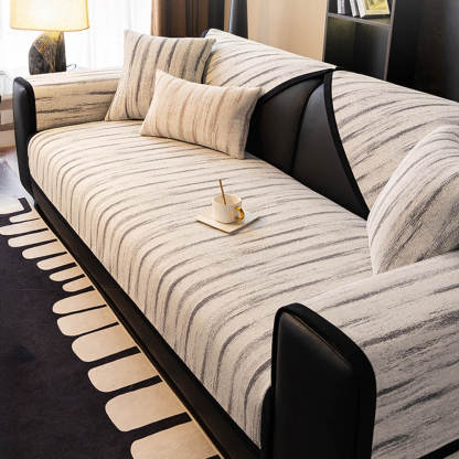 Chenille Textured Pattern Anti-Slip Scratch-Resistant Sofa Cover