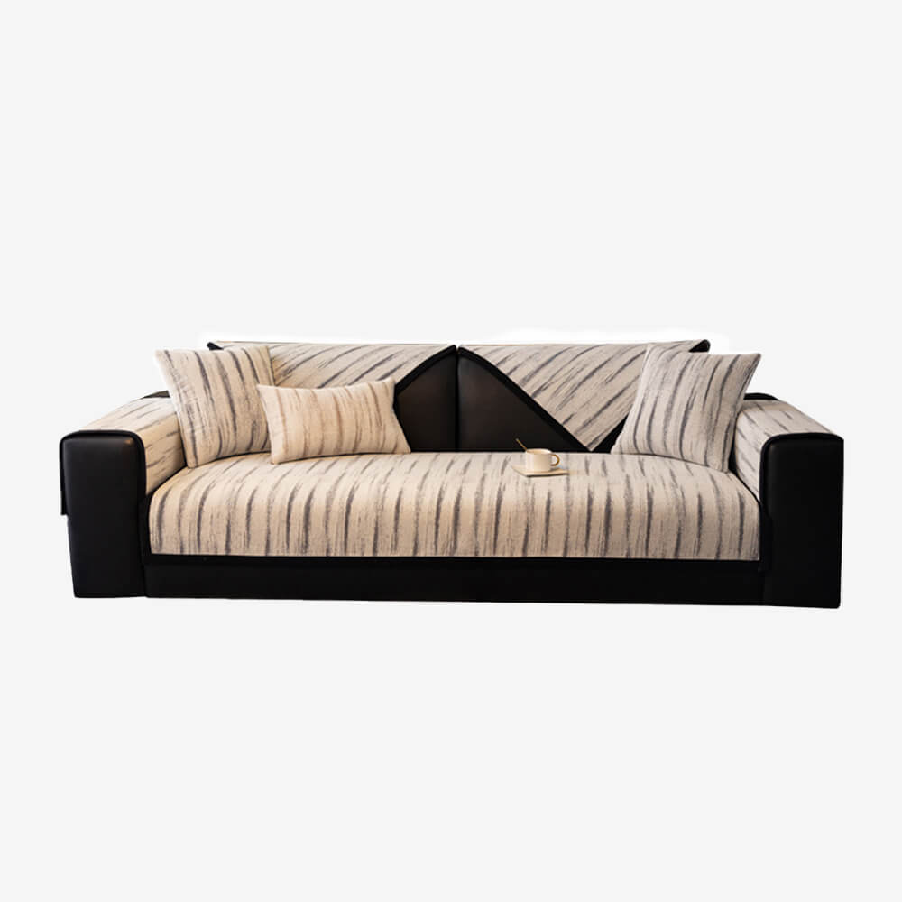 Chenille Textured Pattern Anti-Slip Scratch-Resistant Sofa Cover