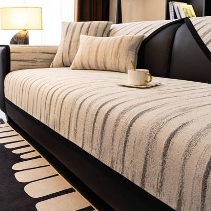 Chenille Textured Pattern Anti-Slip Scratch-Resistant Sofa Cover