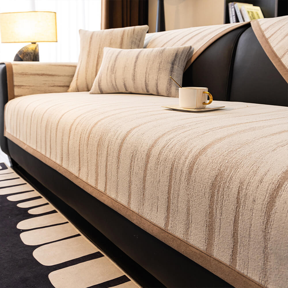 Chenille Textured Pattern Anti-Slip Scratch-Resistant Sofa Cover
