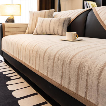 Chenille Textured Pattern Anti-Slip Scratch-Resistant Sofa Cover