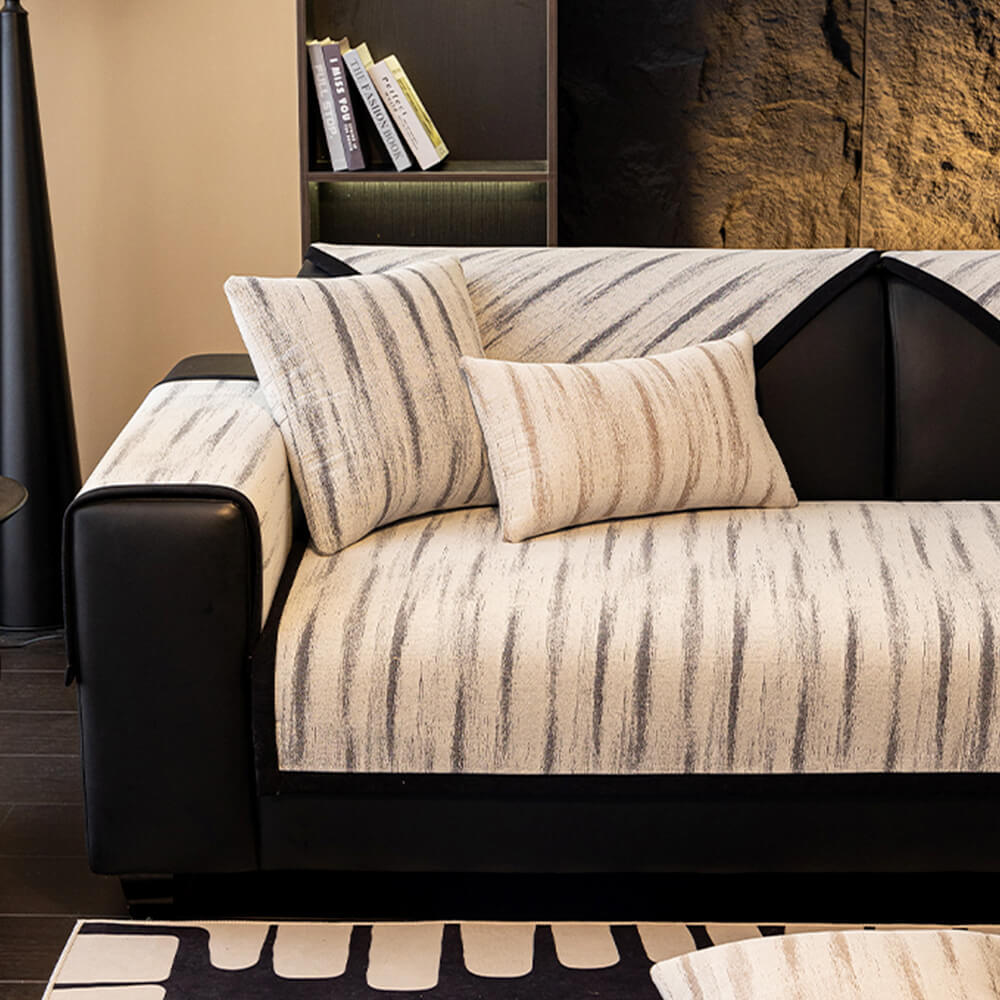 Chenille Textured Pattern Anti-Slip Scratch-Resistant Sofa Cover