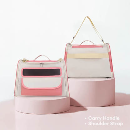 Colour-block Multi-Pocket Cross-body Handbag Cat Carrier Bag