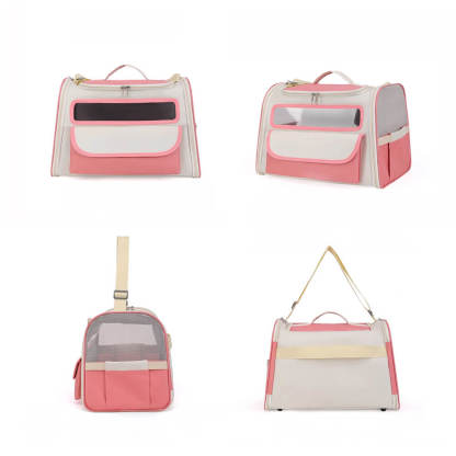 Colour-block Multi-Pocket Cross-body Handbag Cat Carrier Bag