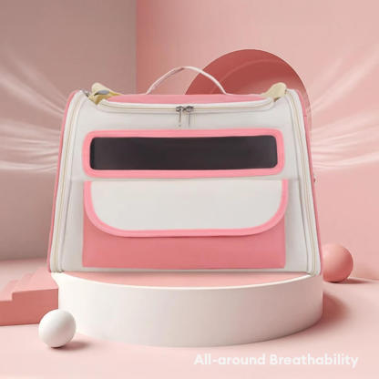 Colour-block Multi-Pocket Cross-body Handbag Cat Carrier Bag