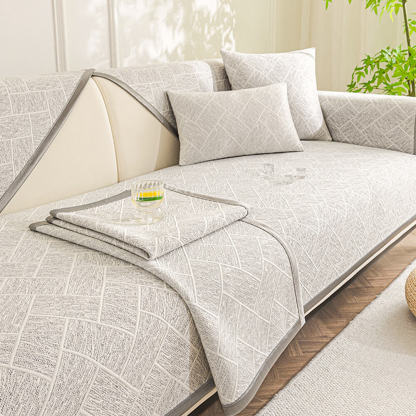 Cooling Iced Bean Geometric Pattern Non-Slip Sofa Cover