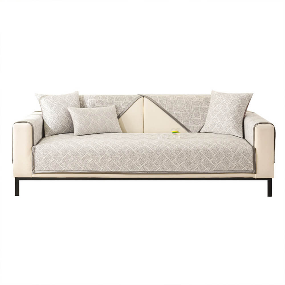 Cooling Iced Bean Geometric Pattern Non-Slip Sofa Cover