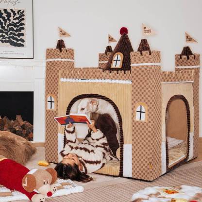 FUNNYFUZZY Cosy Orthopaedic Kids Indoor Play Tent Dog Tent Bed - Fairytale Dreamland