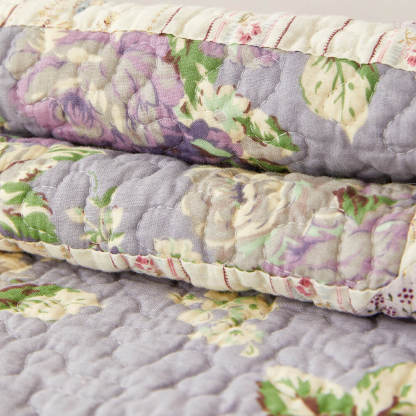 Rustic Floral Patchwork Cotton Quilted Anti-Scratch Sofa Cover