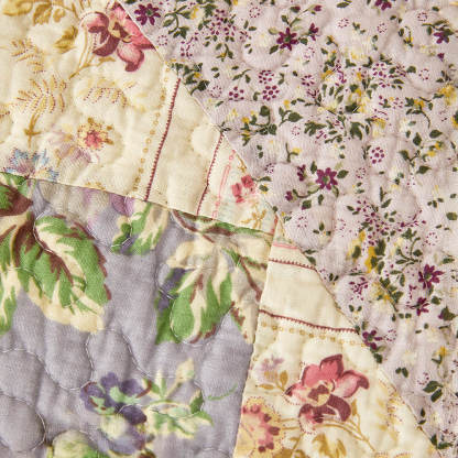 Rustic Floral Patchwork Cotton Quilted Anti-Scratch Sofa Cover