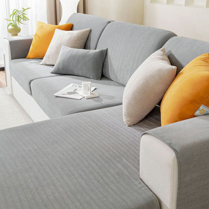 Herringbone Chenille Elastic Full Coverage Anti-Slip Magic Sofa Cover