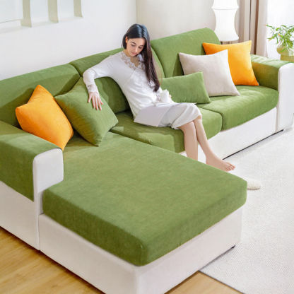 Herringbone Chenille Elastic Full Coverage Anti-Slip Magic Sofa Cover