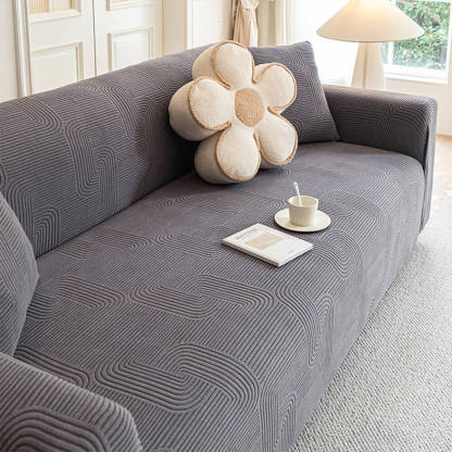 All-Seasons Polar Fleece Elastic Full Wrap Anti-Scratch Sofa Cover