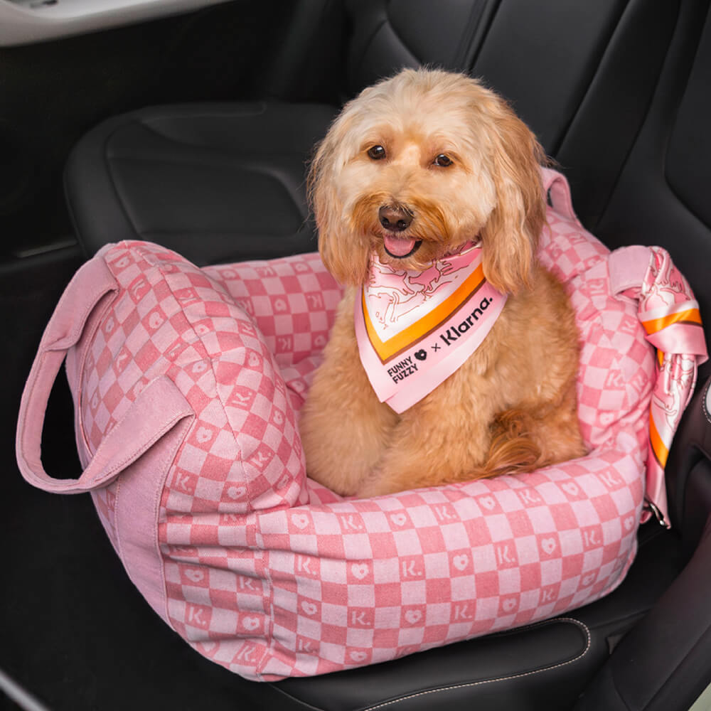 FUNNYFUZZY X Klarna Travel Safety Dog Car Seat Bed