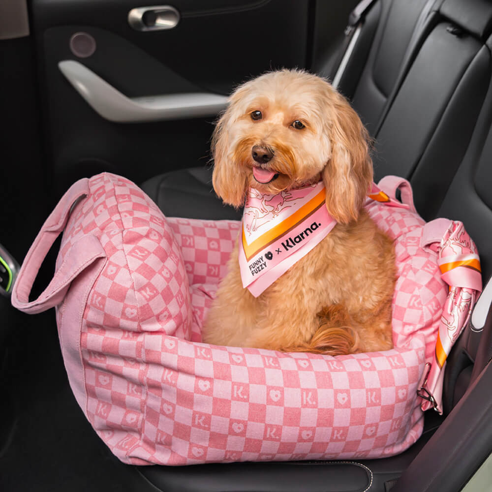 FUNNYFUZZY X Klarna Travel Safety Dog Car Seat Bed