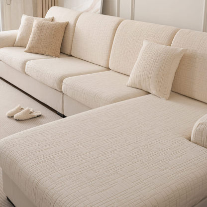 Skin-Friendly Jacquard Plush Breathable Sweat-Absorbent Full-Cover Magic Sofa Cover
