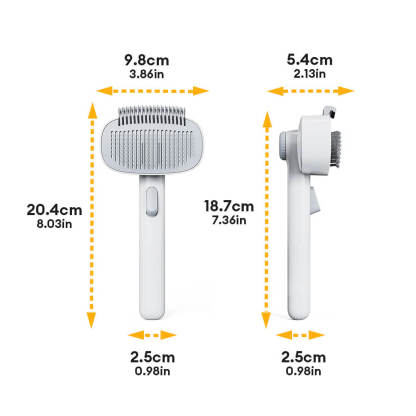 2 In 1 Self-Cleaning Dual-Head Shedding and Dematting Tool Pet Grooming Brush
