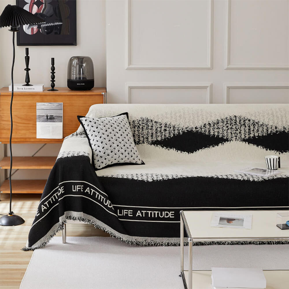 Chenille Short Velvet Artistic Pattern Throw Sofa Cover