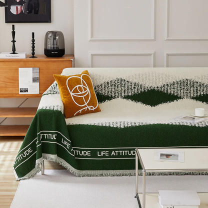 Chenille Short Velvet Artistic Pattern Throw Sofa Cover