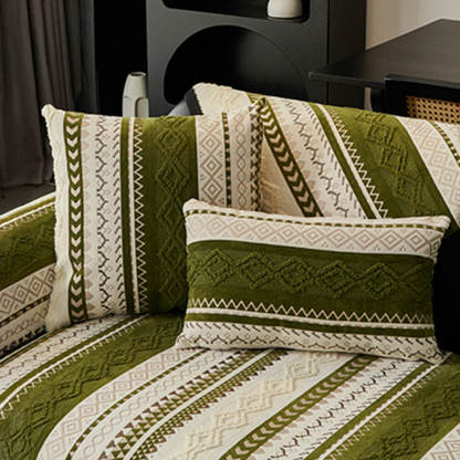 Colour-block Woven Suede Soft Skin-Friendly Anti-Skid Sofa Cover