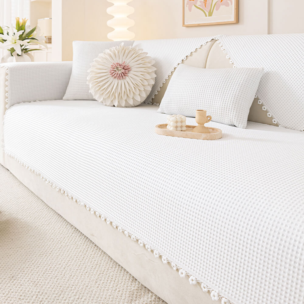 Cooling Pad Design with Delicate Lace Trim and Icy Touch Sofa Cover