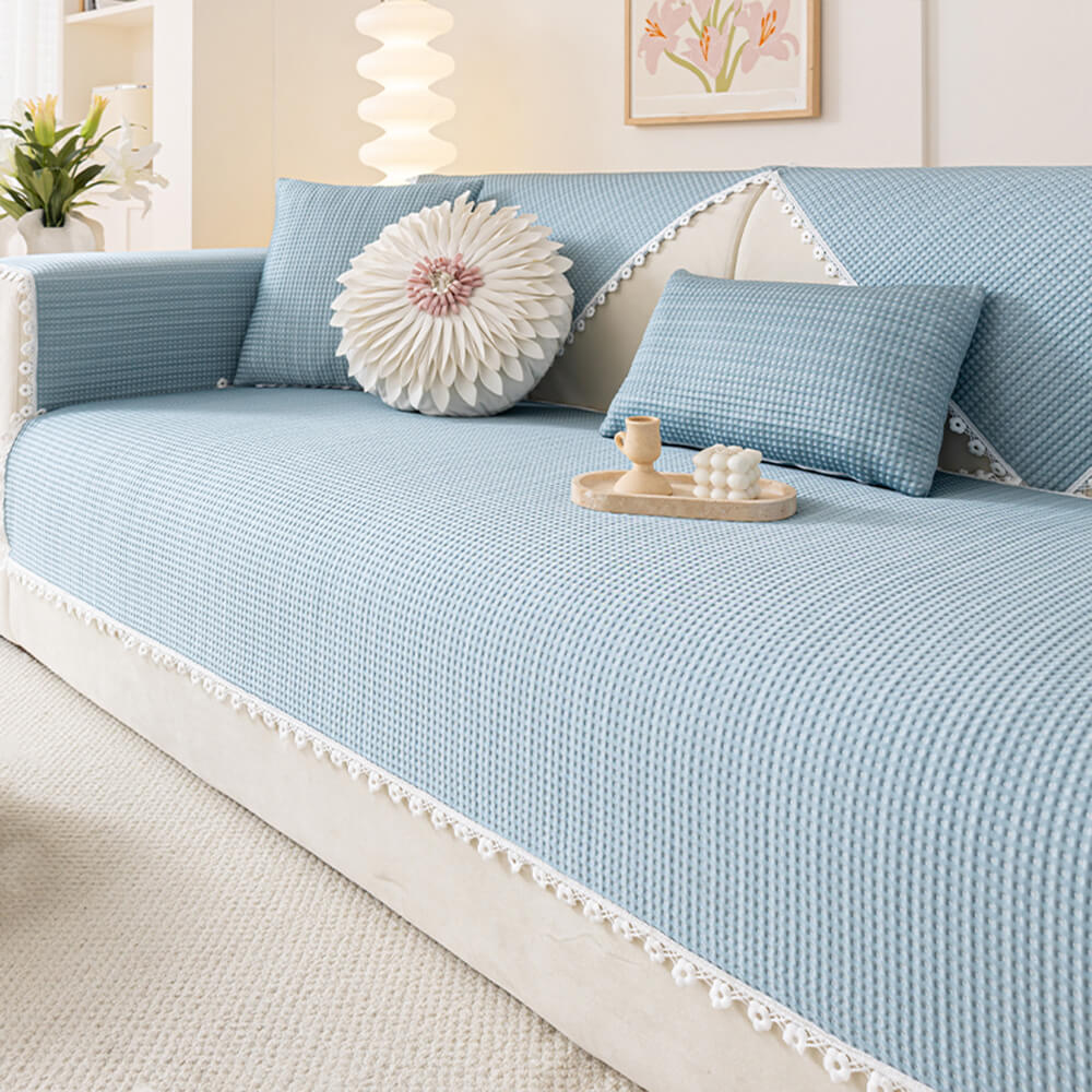 Cooling Pad Design with Delicate Lace Trim and Icy Touch Sofa Cover