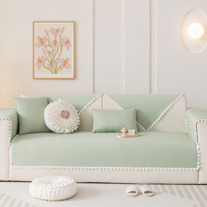 Cooling Pad Design with Delicate Lace Trim and Icy Touch Sofa Cover