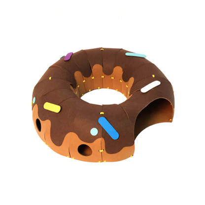 Donut-Shaped Felt Play Tunnel for Cats – Fun and Cosy Cat Tunnel