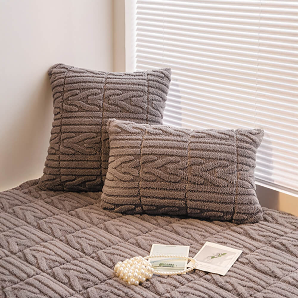 Elegant Textured Cotton Velvet Pet Mat Bed Sofa Cover