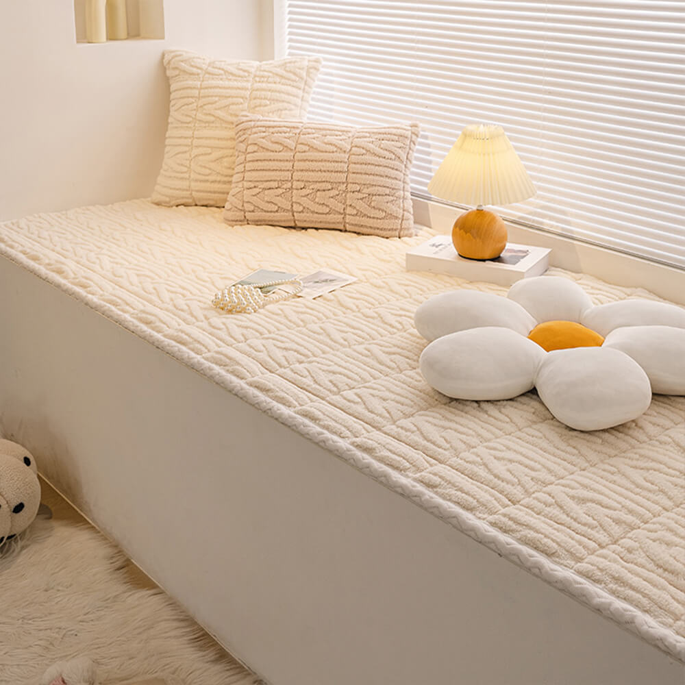 Elegant Textured Cotton Velvet Pet Mat Bed Sofa Cover
