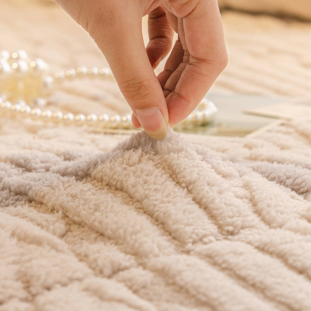 Elegant Textured Cotton Velvet Pet Mat Bed Sofa Cover