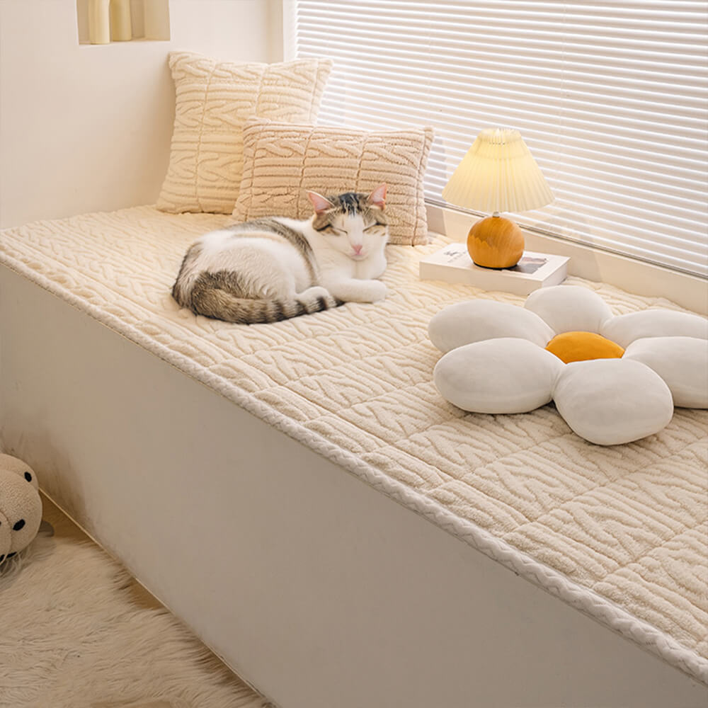 Elegant Textured Cotton Velvet Pet Mat Bed Sofa Cover