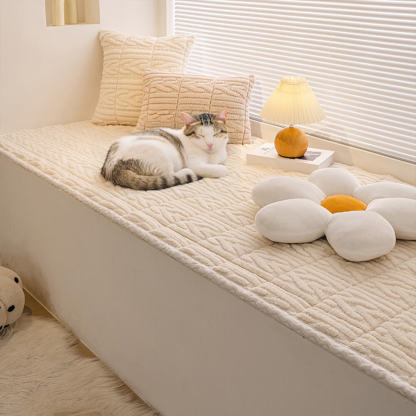 Elegant Textured Cotton Velvet Pet Mat Bed Sofa Cover