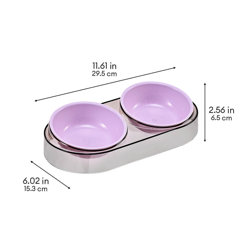 Double Bowl Neck Guard Washable Pet Bowl