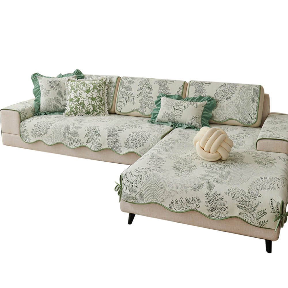 Emerald Wilderness Chenille Fabric Sofa Decoration Scratch-resistant Sofa Cover
