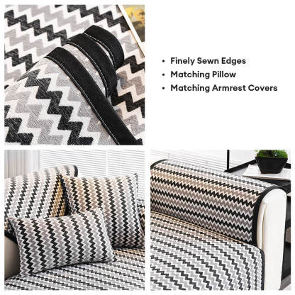 Non-Slip Wave Pattern Scratch and Wear Resistant Sofa Cover