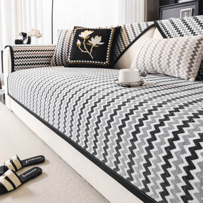 Non-Slip Wave Pattern Scratch and Wear Resistant Sofa Cover