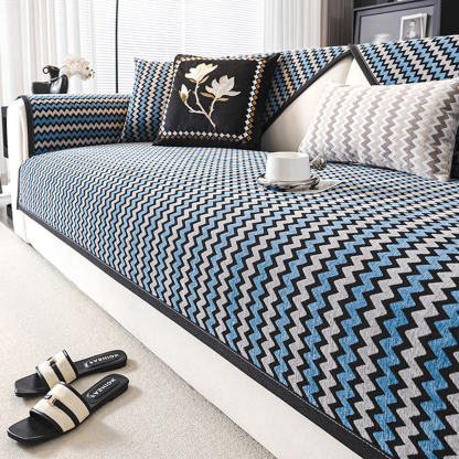 Non-Slip Wave Pattern Scratch and Wear Resistant Sofa Cover