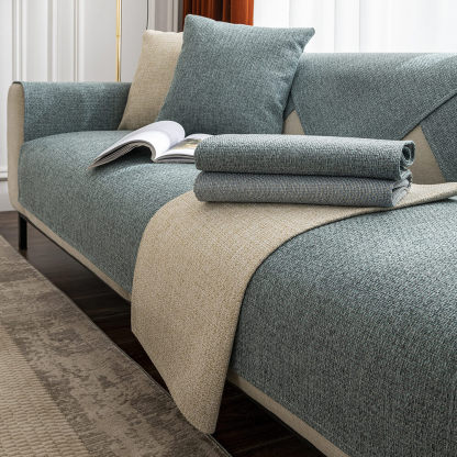 Minimalist Solid Colour Breathable Linen Sofa Cover