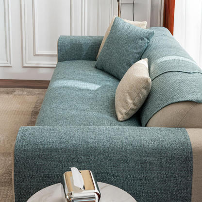 Minimalist Solid Colour Breathable Linen Sofa Cover
