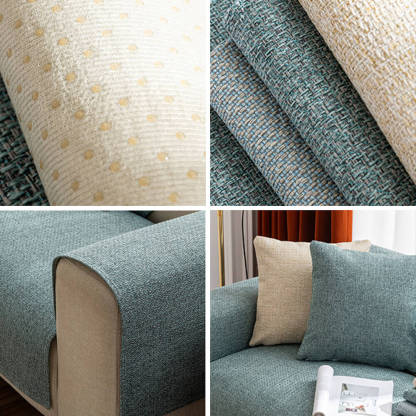 Minimalist Solid Colour Breathable Linen Sofa Cover