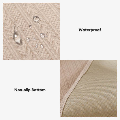 Minimalist Waterproof Wheat Stripe Design Chenille Sofa Cover