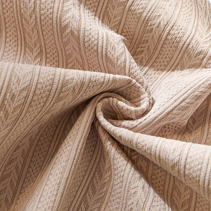 Minimalist Waterproof Wheat Stripe Design Chenille Sofa Cover