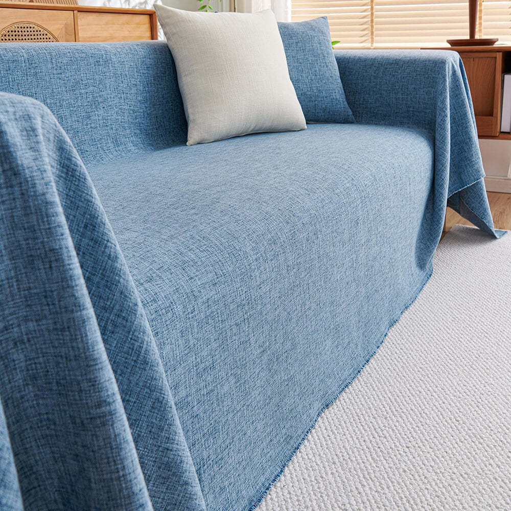 Modern Minimalist Linen Fringe Durable Sofa Cover