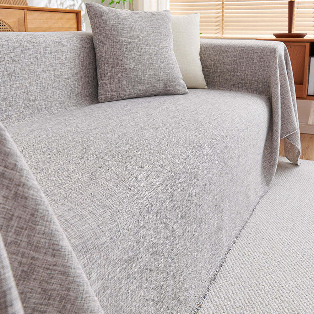 Modern Minimalist Linen Fringe Durable Sofa Cover
