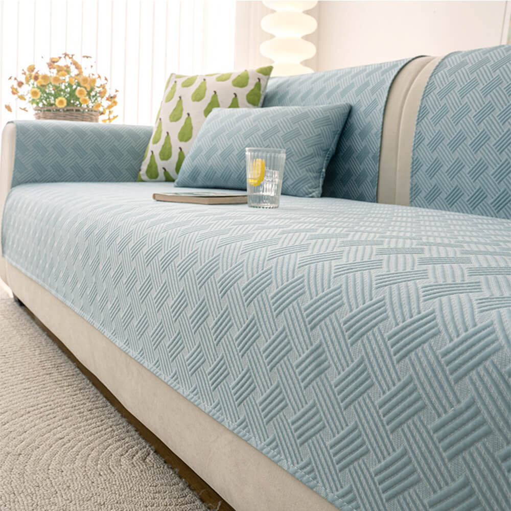 Modern Geometric Breathable Cooling Non-Slip Sofa Cover