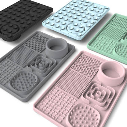 Rectangular Silicone Large Suction Grip Slow Feeding Dog Lick Mat