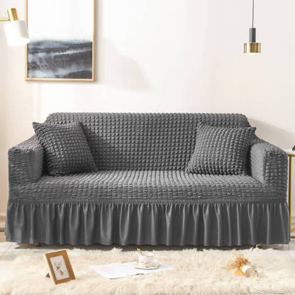 Seersucker Non-Pilling Romantic Skirted Magic Sofa Cover