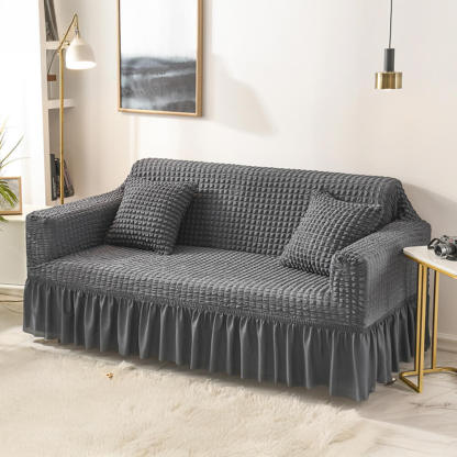 Seersucker Non-Pilling Romantic Skirted Magic Sofa Cover